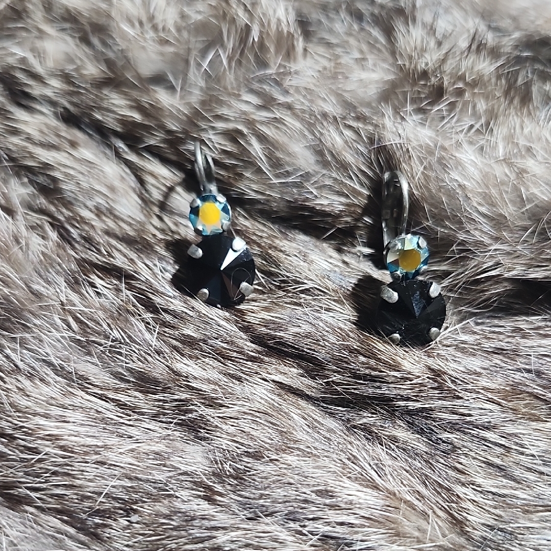 Sabika Black And Blue Earrings 25$
